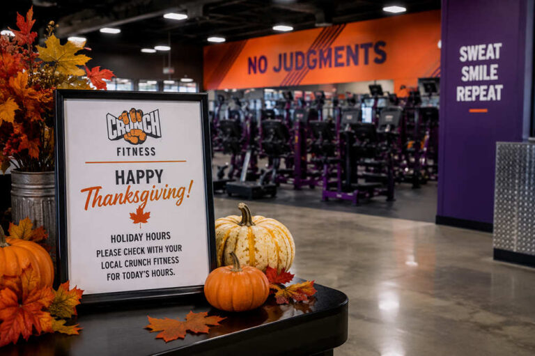 is crunch fitness open on thanksgiving