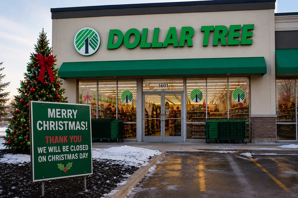 is dollar tree open on christmas